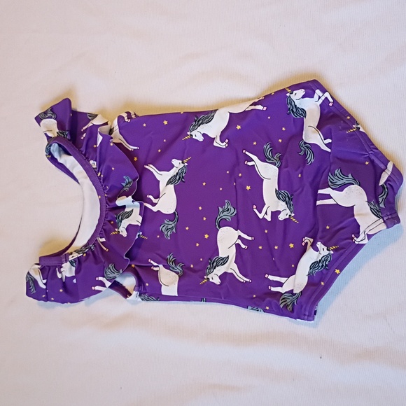 Hanna Andersson Purple Unicorn Swimsuit - Picture 3 of 5